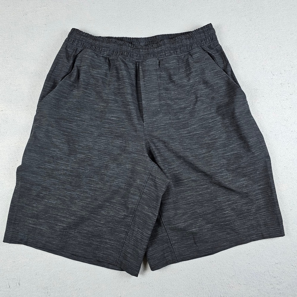 Lululemon Pace Breaker 9" Shorts Mens Small Black Heather Liner Drawstring Gym